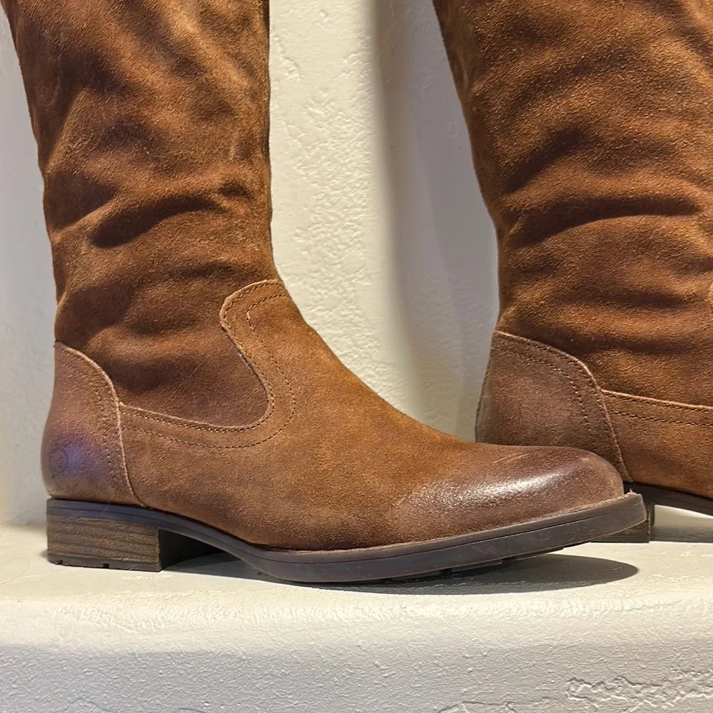 Born Over-the-Knee Suede Boots in Brown